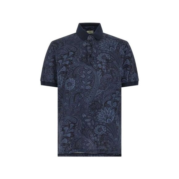 Etro Men Pegasus Arnica Polo With Paisley Pattern